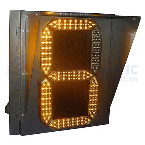 720 * 570 mm dreifarbiger einstelliger LED-Countdown-Timer IP65-Verkehrsschild mit rotem, gelb-grünem Licht