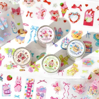 Cintas adhesivas decorativas para diario, cintas de mascotas para adolescentes y niñas, papel DIY, álbum de recortes japonés, 1 piezas/1 lote