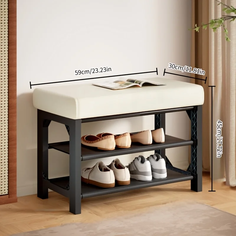 

Удобная скамья для обуви с мягкой обивкой и местом для хранения – широкая скамья для прихожей, грязезащитной зоны, прочная, компактная обувница, с мягким сиденьем