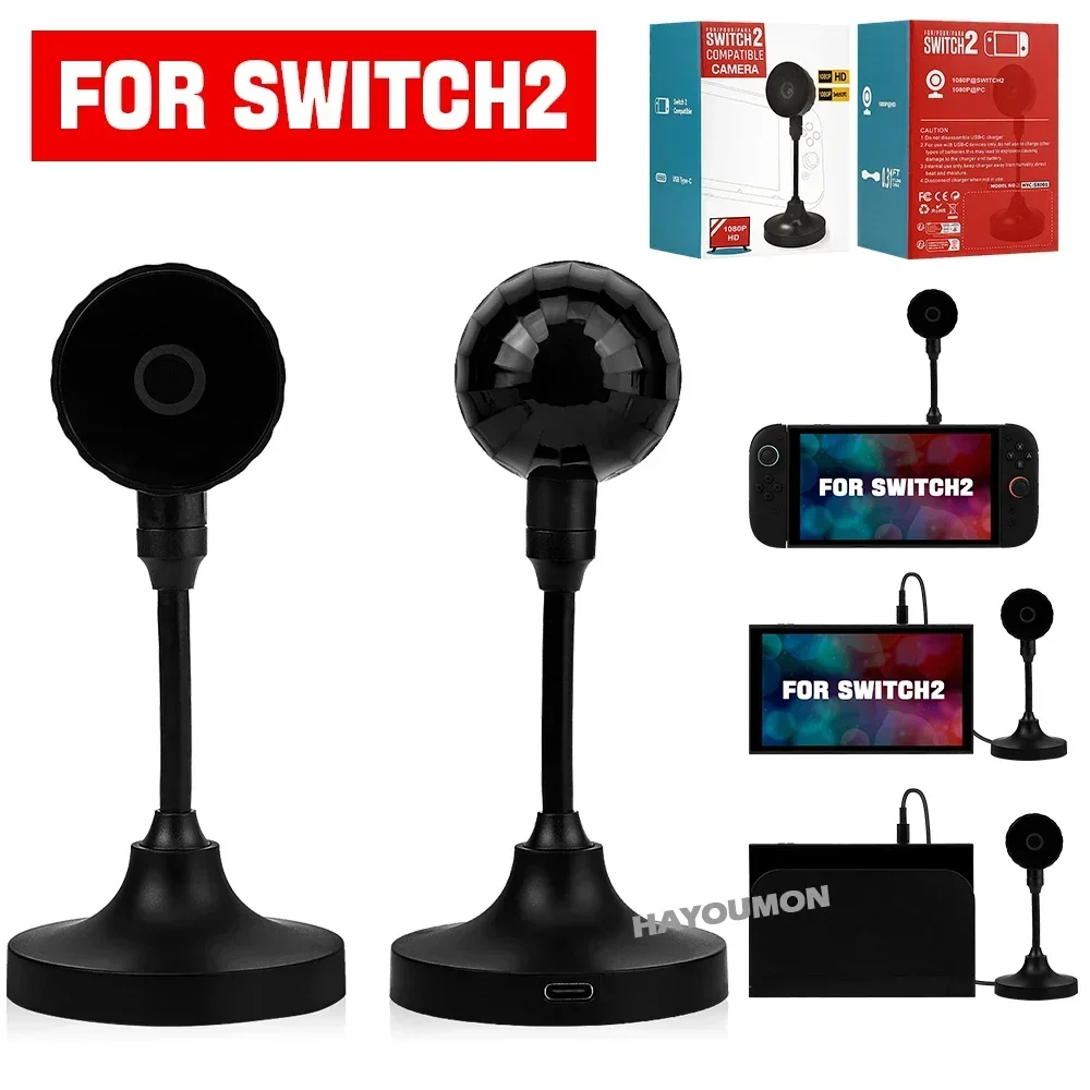 NEW for Switch 2 HD 1080P Wired Camera with USB Type-C Port High Definition Gaming Accessory for Switch 2 and PC