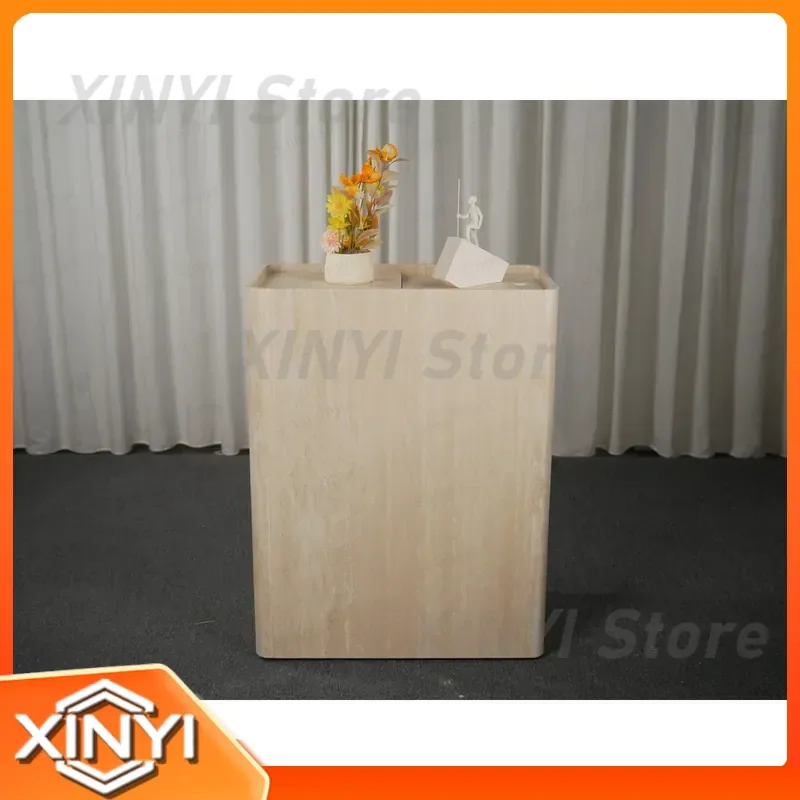 Shihui custom natural stone Italy Rome travertine modern marble locker for living room furniture cabinet for home decor