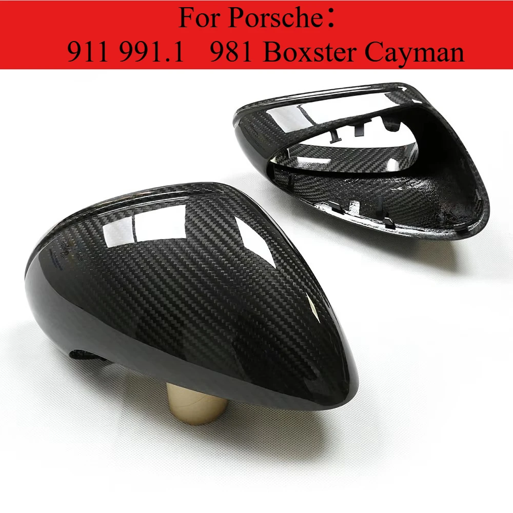 

981 LHD сухой зеркальный чехол из углеродного волокна для PORSCHE 911 981 BOXSTER CAYMAN 991.1, сменный корпус зеркала автомобиля 2012-2016