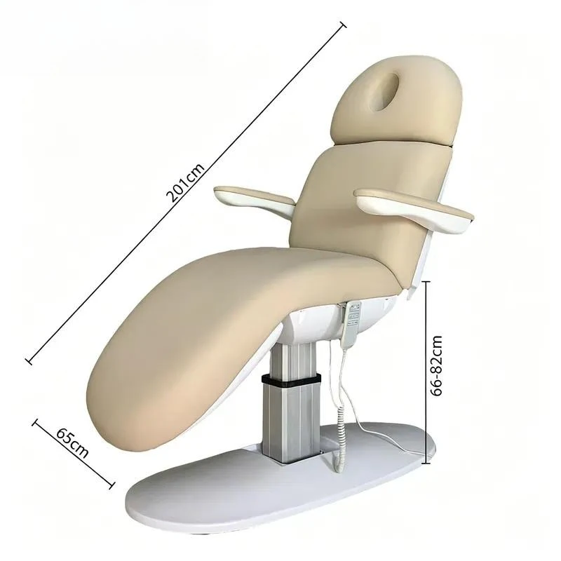 Luxury Electric Massage Bed 3/4 Motor PU Leather Foldable High Density Foam Modern Armrest Beauty Salon Furniture