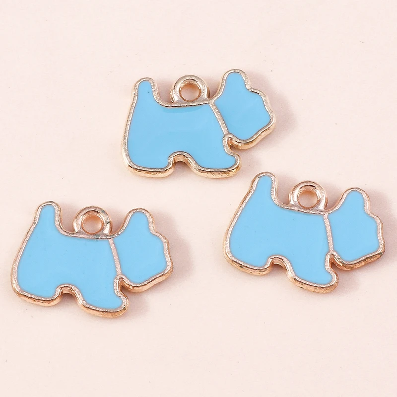 20 Stück Cartoon-Tier-Hunde-Anhänger, Emaille-Pfotenabdruck-Charms für Schmuckherstellung, Ohrringe, Halsketten, Armbänder, DIY-Geschenke – Detail 30