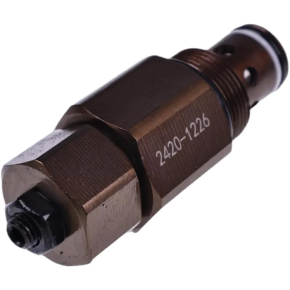excavator hydraulic valve，Relief Valve, Compatible with Doosan Daewoo DX140W DX210W SOLAR130-III, 2420-1226