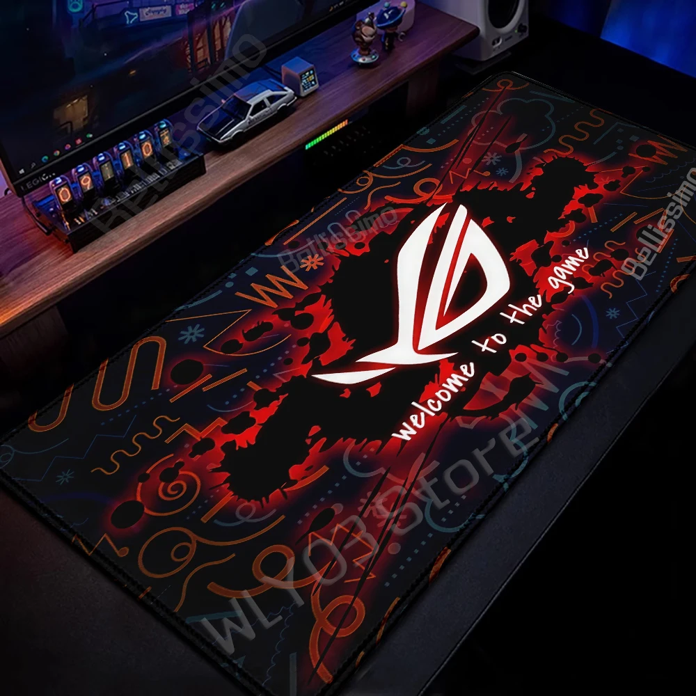 

XXL Asus Mouse Pad Black ROG Mousepad Large Lock Edge Creative Game Playpad Computer Gaming Keyboard Tablemat Office Accessories