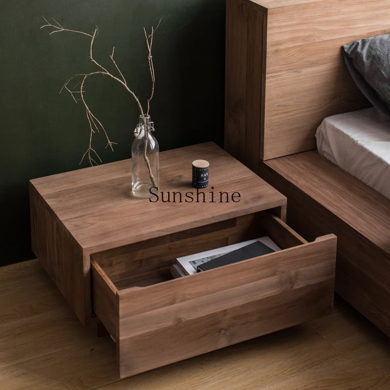 

Teak Furniture South East Asia Style Modern Minimalist Bedroom Storage Medieval Bedside Table