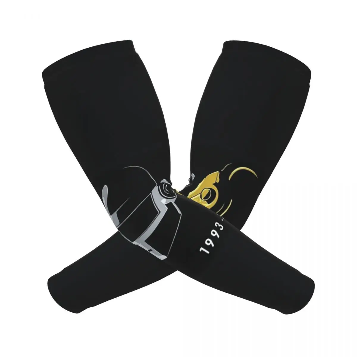 Daft Punk Electronic Music Band Tribute Helmet Art Arm Sleeves Men Women Sun Protection Tattoo Cover Up Sports Cooling Cycling