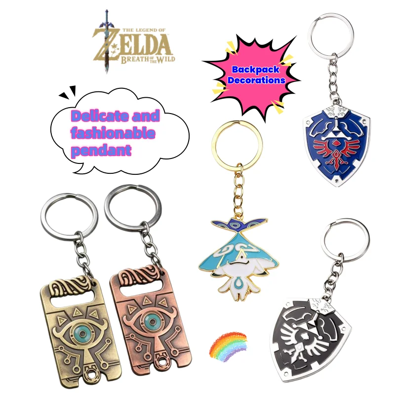 The Legend of Zelda Metall-Schlüsselanhänger Hochwertige Farbgebung Kreative Persönlichkeit Exquisite Mode Studenten-Rucksack Anhänger Dekoration