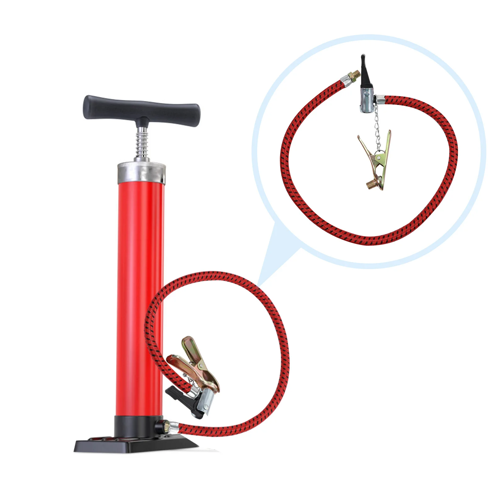 

2Pcs Bicycle Tire Pump Hose Replacement Alloy Extension Tube Universal Air Inflator Hose for Bike Scooter Motorcycle Tires