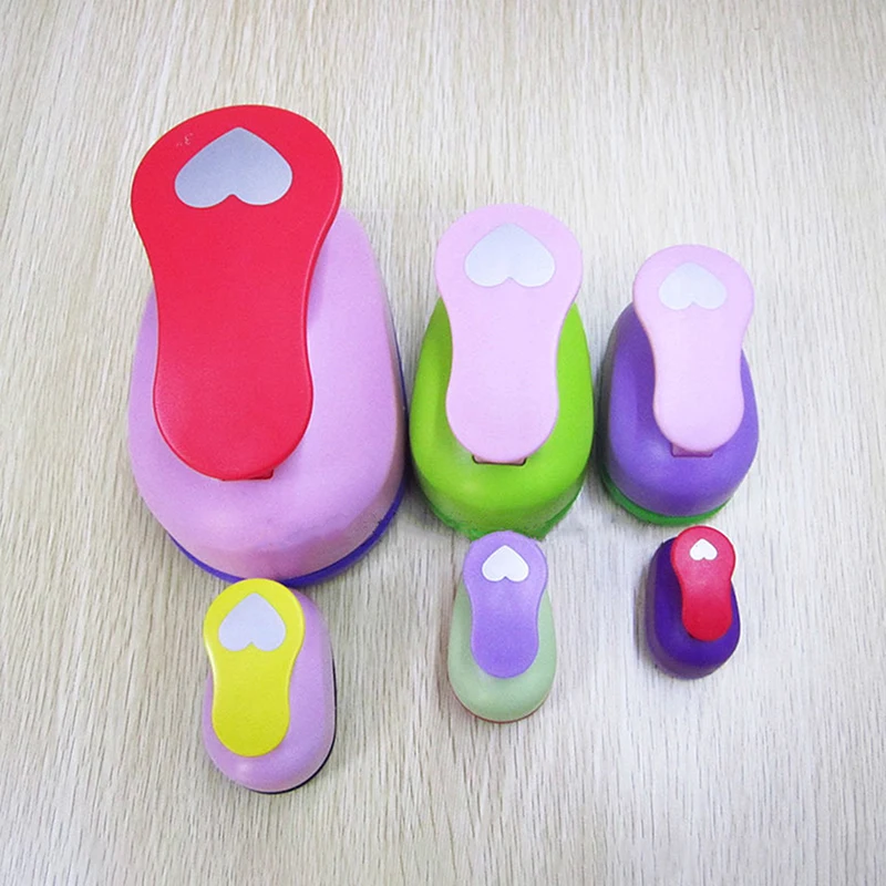 ~DIY Heart Shape EVA Foam Punch Paper Punch For Greeting Card Making Scrapbook Handmade Puncher Round Corner Punch