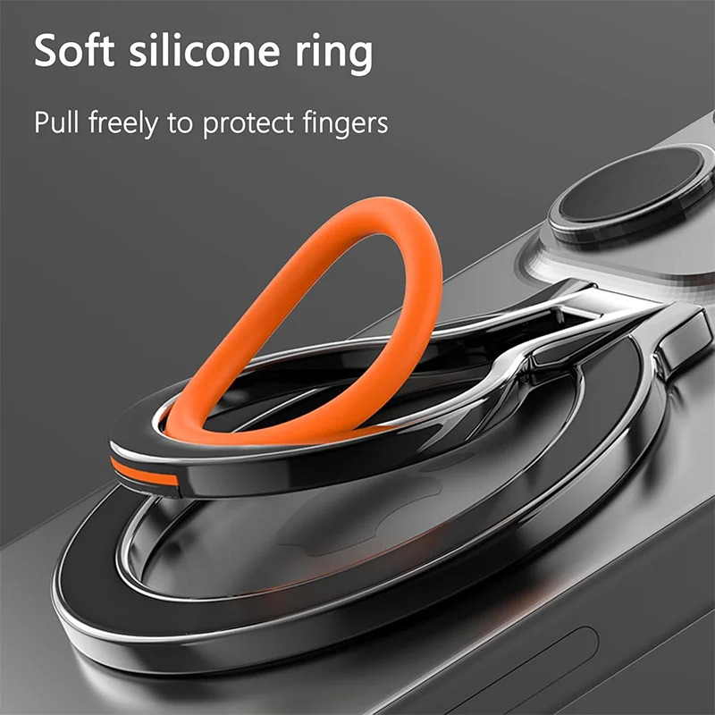 Magnetic Bracket Finger Ring Magnetic Holder Strong Magnet Mobile Phone Stand 360° Rotating Foldable Stand for Car Tabletop