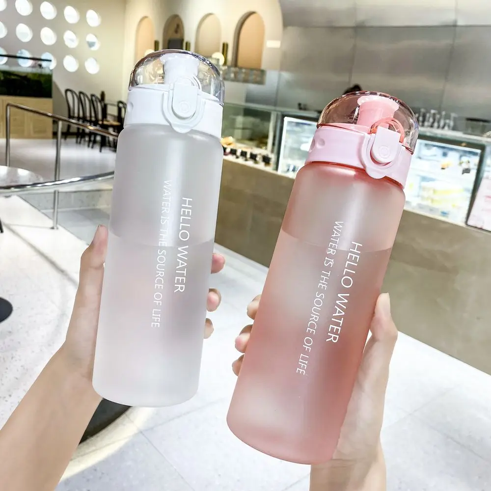 1PC Portable Sports Transparent Water Bottle 780ml Portable Gym Travel Clear Leakproof Drinking Bottle Frosted Bottle