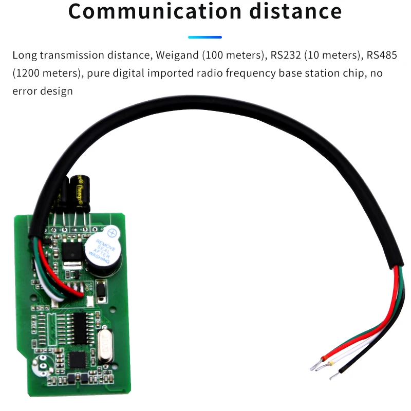 Lecteur de carte RF 13.56MHz, Module de contrôle d\'accès de carte IC DC 12V, Module RFID UART TTL sans contact, Wiegand 26/34, RS232, RS485