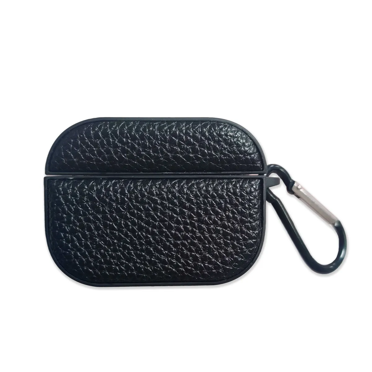 

Luxury Fashion Lychee Texture Leather Case for Apple AirPods 4 3 2 1 Pro Pro 2 Pro 3 Portable Protective Cover with Carabiner