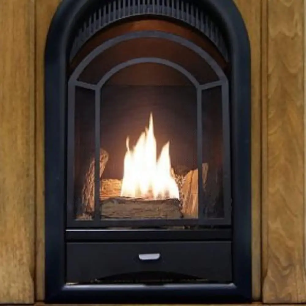 Dual Fuel Ventless Gas Fireplace System with Mantle, Thermostat Control, 4 Fire Logs, Use with Natural Gas or Liquid Propane, image 3