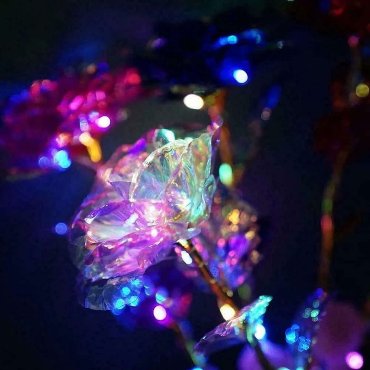 2/10pcs/Set Eternal Rose Flower LED Light Golden Foil Rose Unique Design Gift For The Wife Anniversary Mother's Day And Birthday