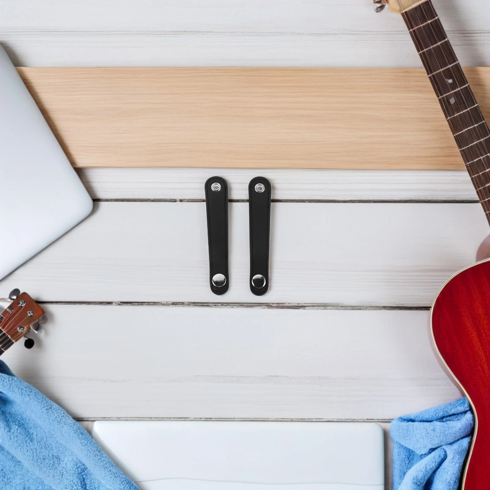 

2Pcs Accordion Bellows Straps Black Artificial Replacement Belt Stable Design for Daily Practice and Stage Performance