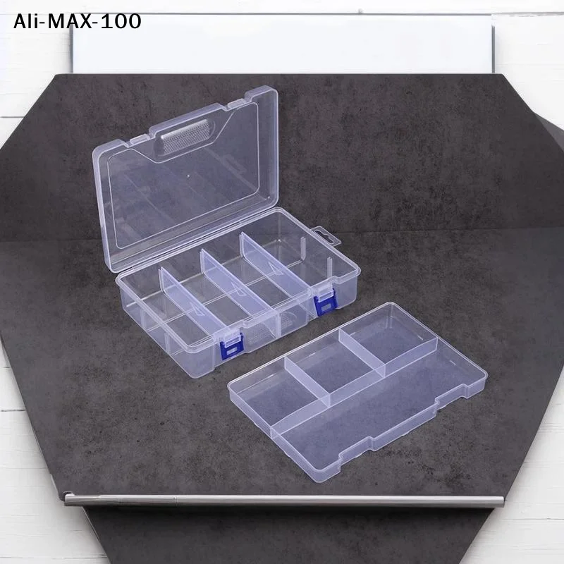【AV】1 Stück verstellbare Trennwände, Klassifizierungsbox für Bastelzubehör, mehrfach unterteilte transparente Aufbewahrungsbox, praktisch in der Anwendung