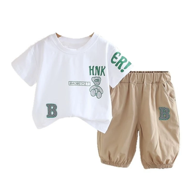 

New Summer Fashion Baby Boys Clothes Suit Children T-Shirt Shorts 2Pcs/Sets Kids Clothing Infant Casual Costume Toddler Outfits