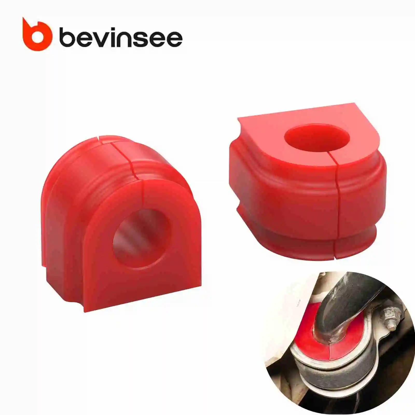 

26.5mm Poly Front Stabilizer Bar Bushing Set For BMW E90 E92 E91 E93 335i 330i 323i 325i E82 E88 E87 Z4 E89 Replace 31356765574