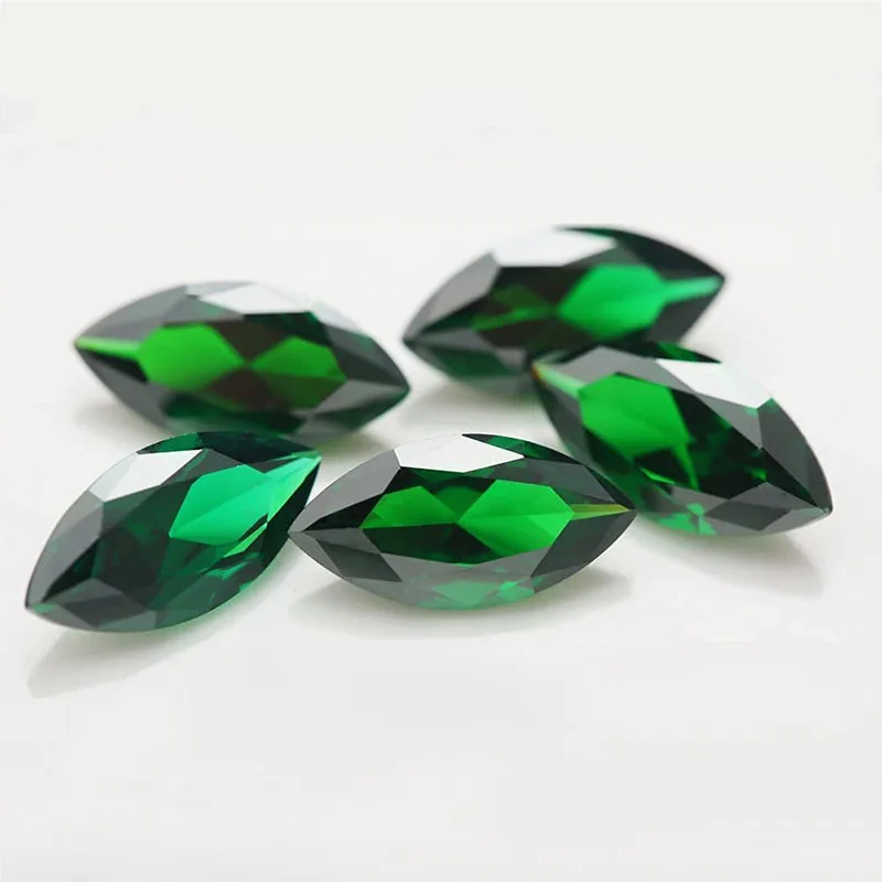 Size 2x4mm~8x16mm Marquise Shape Loose Cubic Zirconia 5A CZ Stones Green Sea Blue Coffee Tanzanite Color Rhodolite Zircon