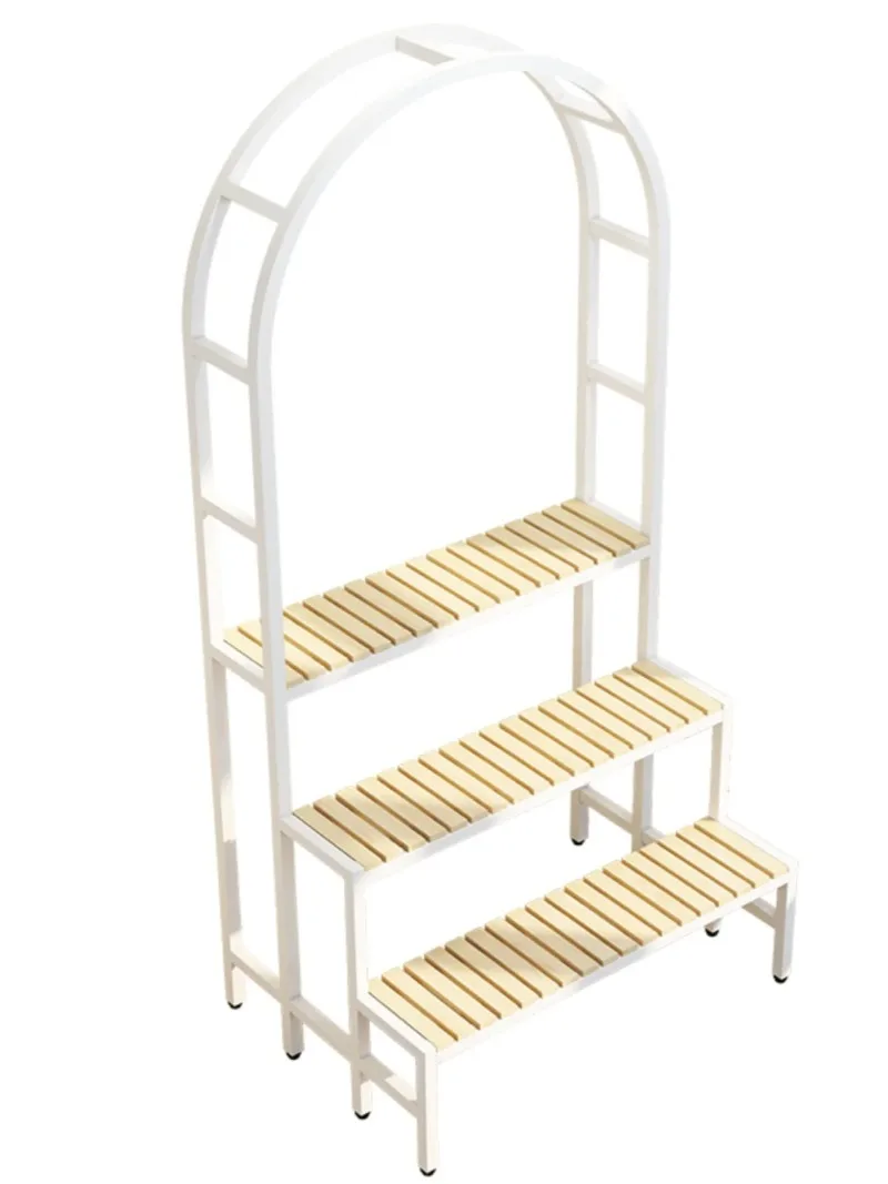 

*Outdoor Multi-Layer Iron Art Hanging Flower Pot Rack Green Radish Succulent Storage Stand Balcony Climbing Vine Flower Baskets