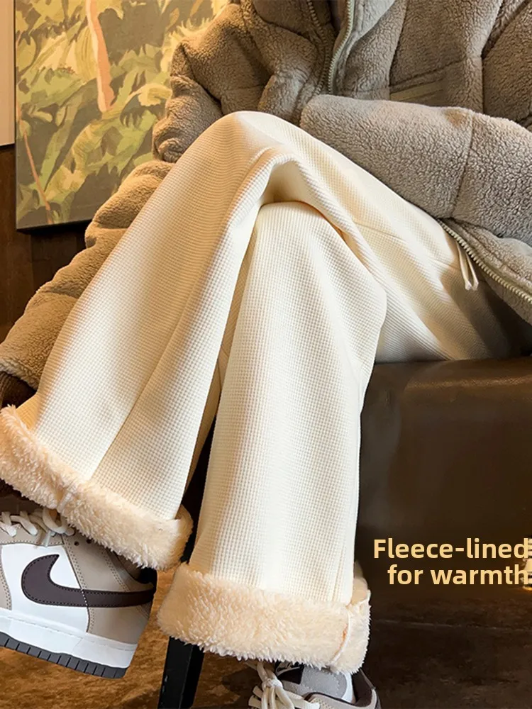 

Мужские повседневные брюки из вельвета на осень-зиму, теплые, свободные, для подростков, повседневные брюки, модные брендовые брюки из овечьего вельвета для отдыха