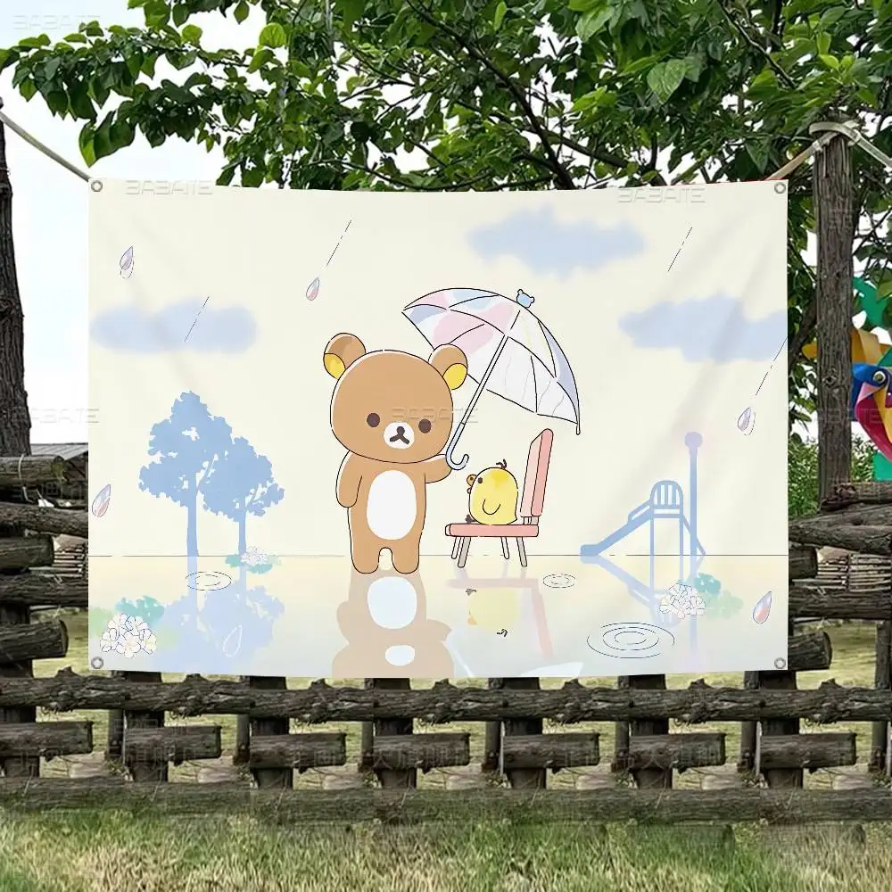 Rilakkuma Cute Retro Flags Multiple Choice Living Studio Booth Interior Decoration Banner