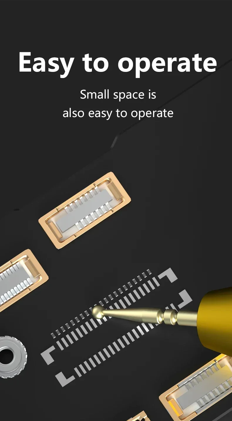 MaAnt M061 Gold Plated Tin Dragging Needle FPC Connector Reballing Solder Bar 3 Bars with Ultralight Carbon Fiber handle Set