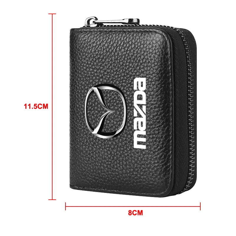 Genuine Leather Car Driver\'s License, ID Card, Bank Card Wallet For Mazda 2 3 5 6 M5 Ms CX-4 CX-5 CX6 M6 MX3 MX5 Car Accessories