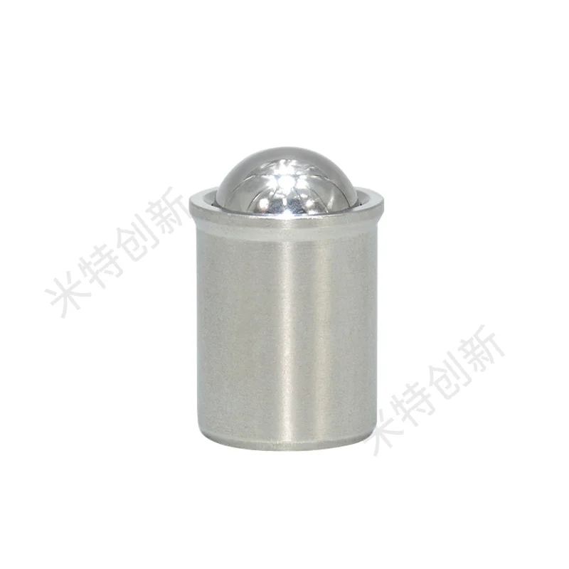 Press-Type Spring Ball Plungers, localização, posicionamento Press-Fit êmbolo, plástico, aço inoxidável, latão, diâmetro 2, 3, 4, 5, 6, 8
