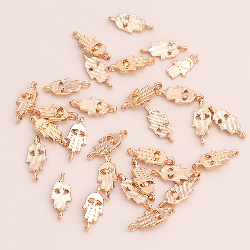 20pcs Vintage Three Leaf Pendants for DIY Bracelets