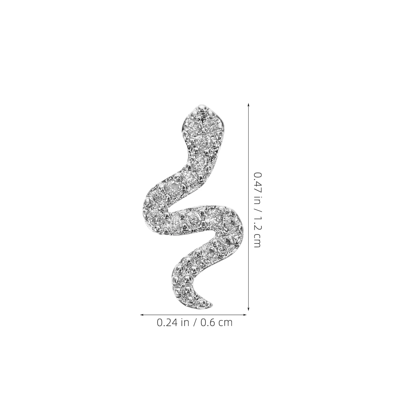 5 uds. De dijes de serpiente para uñas, diamantes de imitación de Metal 3D, joyería de aleación gótica para uñas, suministros Retro para manicura DIY, abalorio artístico de serpiente