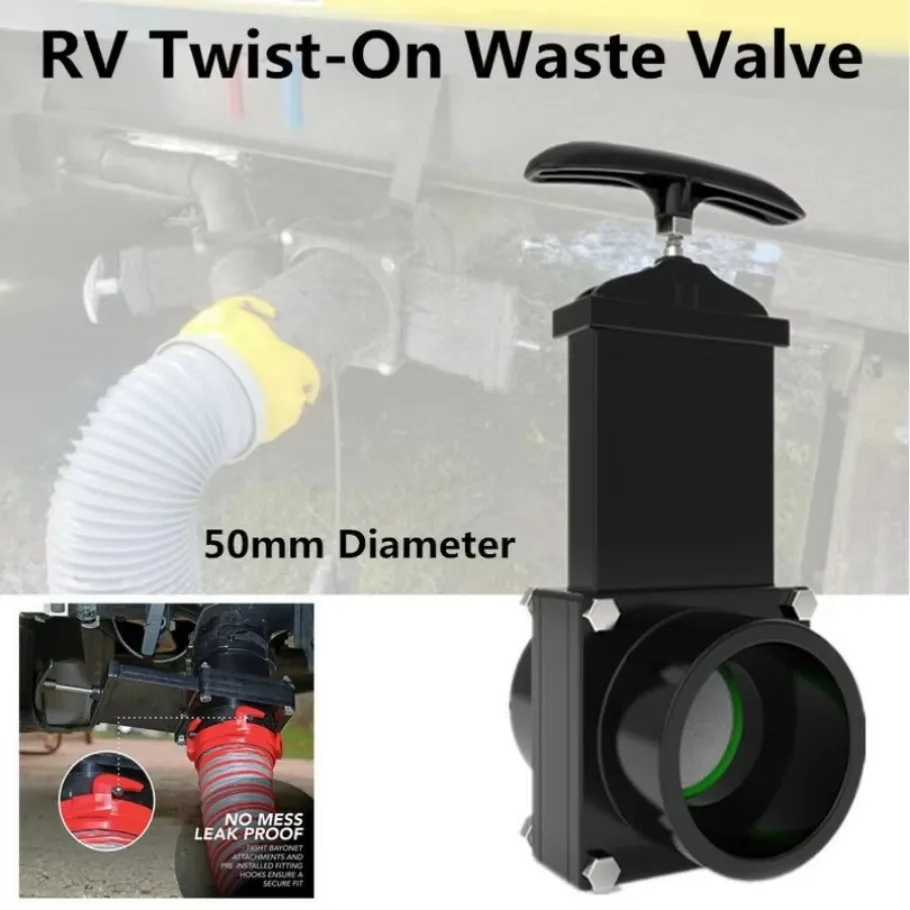 1PC RV sewer drain valve RV modification manual drain water valve sewage valve 50MM