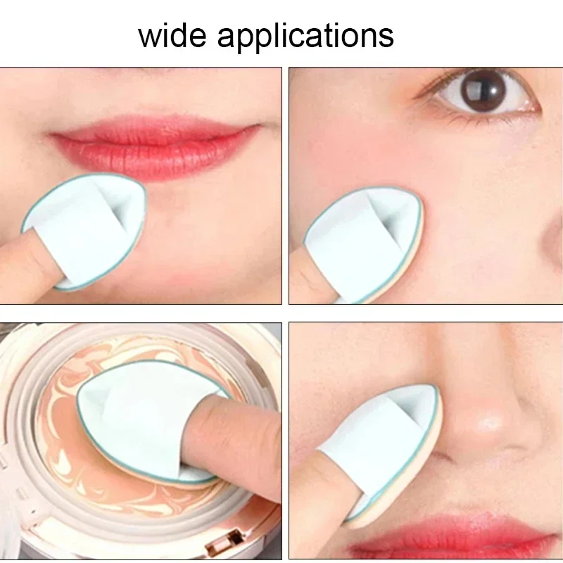 6Pcs Mini Finger Puff Foundation Small Air Cushion Powder Sponge Face Concealer BB Cream Cosmetic Applicator Makeup Tools