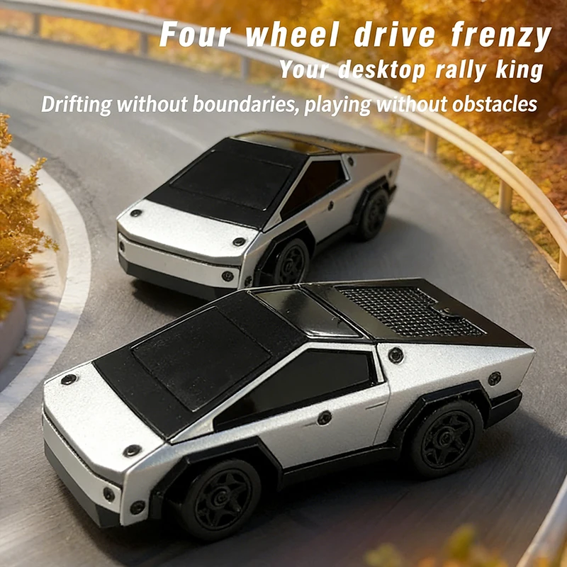 1/64 RC Drift Car 2.4G 4WD Mini RC Pickup Alloy Cars Model Toy Mini Desktop Remote Control Truck Kids Boys Holiday Gifts
