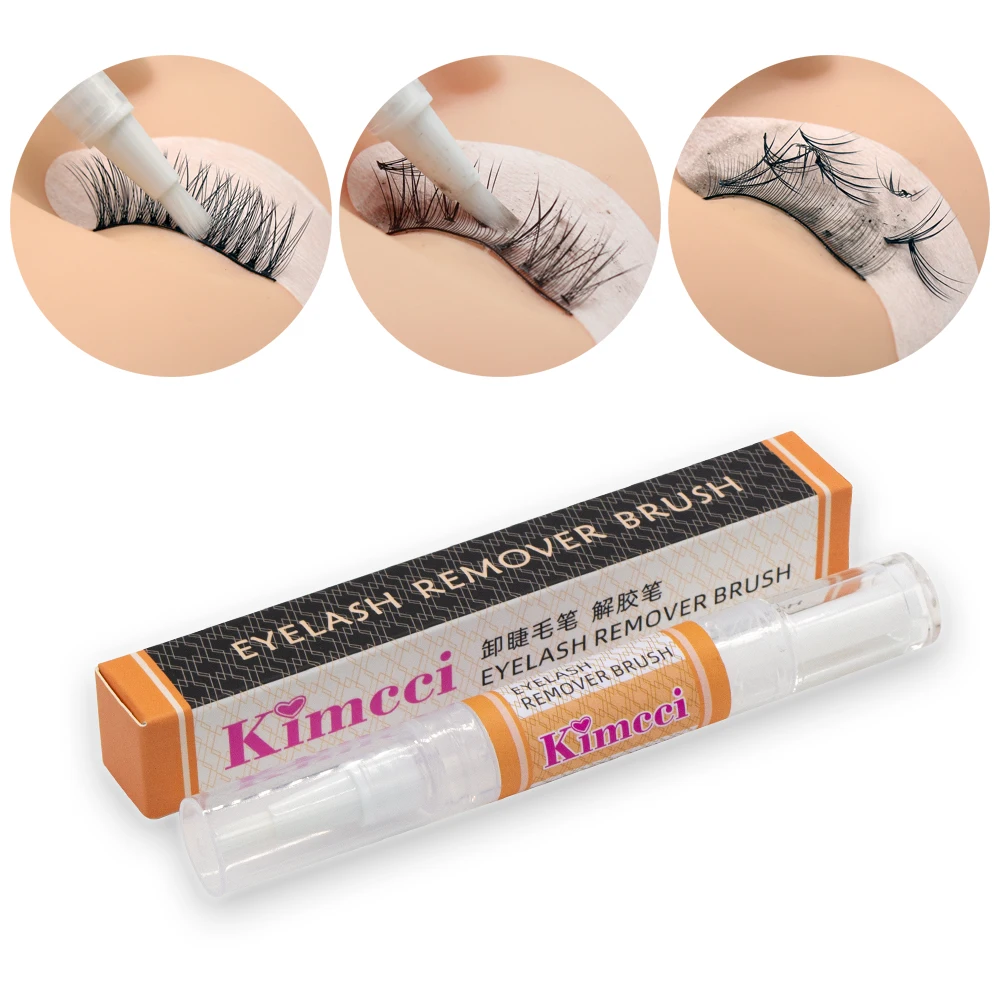 Kimcci Professional Lash Glue Remover Brush Gel Remove Brush Safe Eyelash Extensions Tool Cream 8ml High Quality Glue Remover