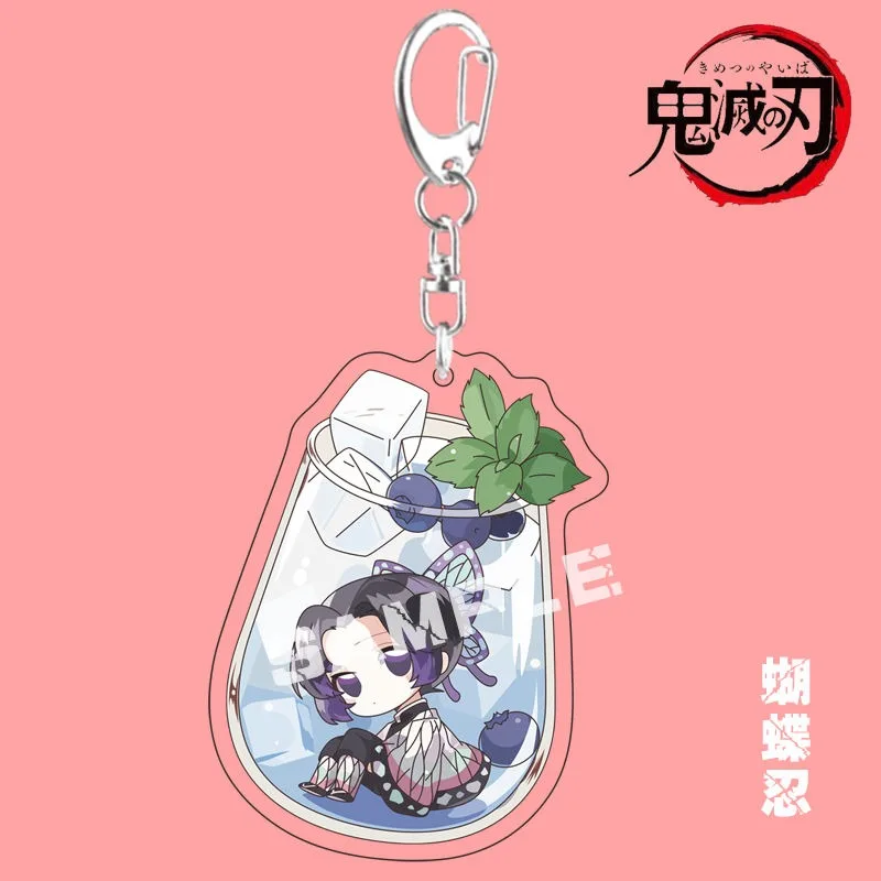 Demon Slayer Tokitou Muichirou Kochou Shinobu Rengoku Kyoujurou Keychain Anime Peripheral Cute Cartoon Pendant Kawaii Goods New