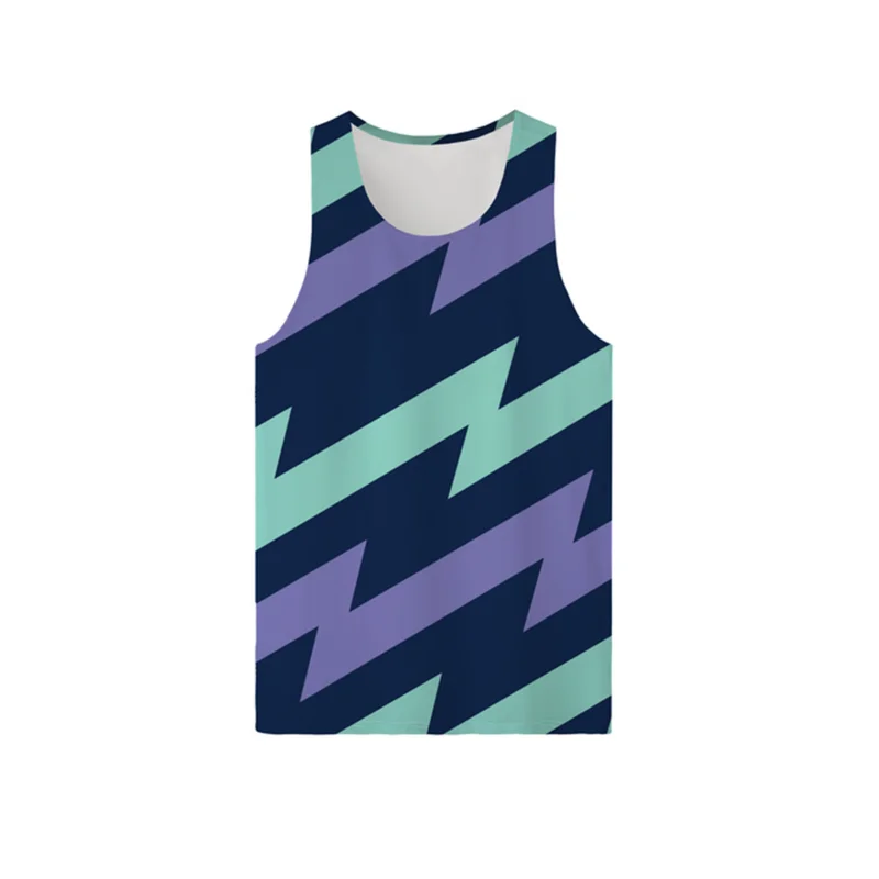 

3D Print Running Men's Tank Top Summer Leisure Fashion Fitness Crew Neck Sleeveless Shirt Outdoor Gym Sports Quick Dry Man Vests