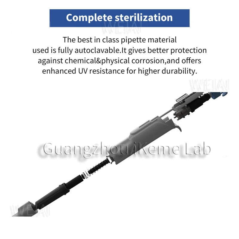 

Многоканальная пипетка IKEME Laboratory, 8 каналов, регулируемая, полностью автоклавируемая, 0,5-300 мкл, высокоточная, лабораторное оборудование