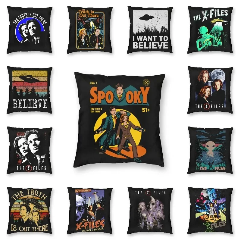 The X Files Truth Is Out There Pillow Case Decorative Spooky Comic Mulder Scully Dana Fox Cases Tv Cushion Cover Pillowcase