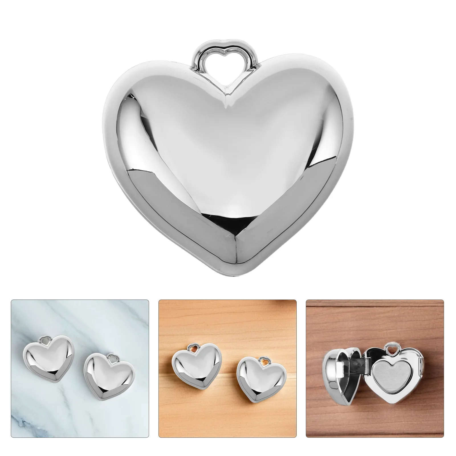 

4Pcs Empty Makeup Powder Container Heart Shape Portable Refillable Blush Highlighter Eyeshadow Palette with Mirror