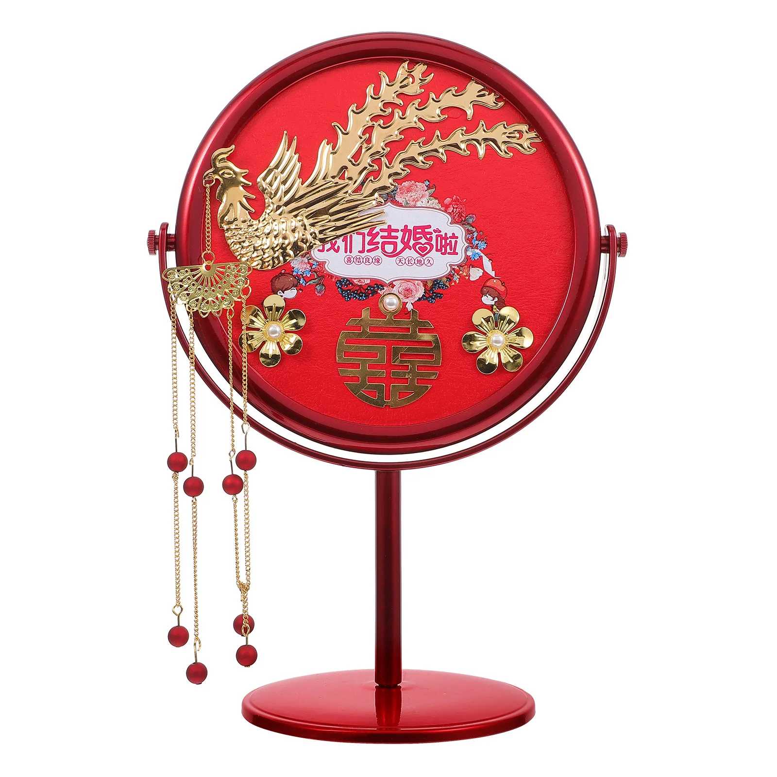 Clear Reflection Rotatable Wedding Makeup Mirror Elegant Desktop Mirror for Bedroom Bathroom Desk Durable and Stylish Design