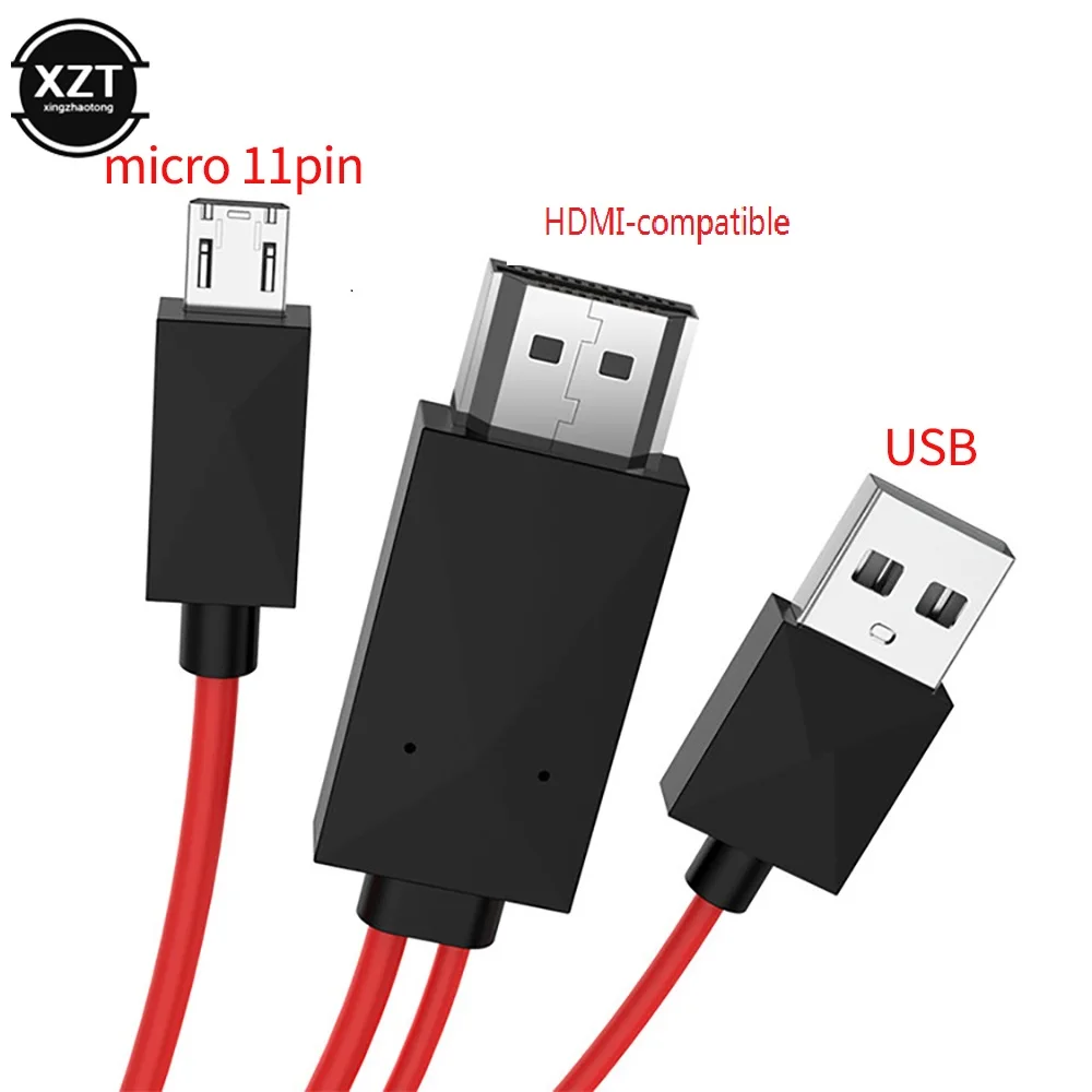 11 Pin HDTV Mobile Phone To HDMI-compatible High-definition Cable TV Cable Adapter Converter  For Samsung S5/S4/S3 NOTE3