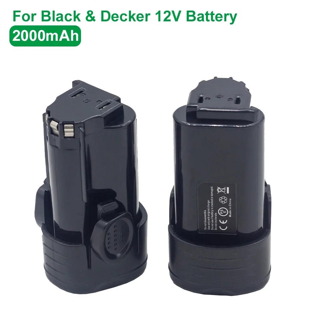 For Black & Decker 12V 2Ah LBXR12 LB12 Lithium Rechargeable Replacement Battery LBX12 BL1510 BL1310 BL1110 Power Tools Batteries