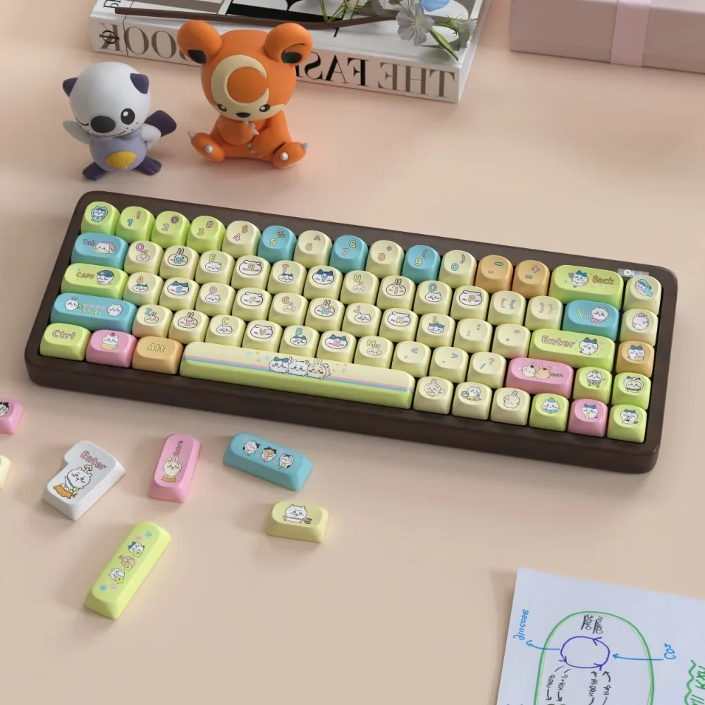 Animation small eight, keycap 125 key SOA height PBT material, heat sublimation, suitable for mechanical gaming keyboard