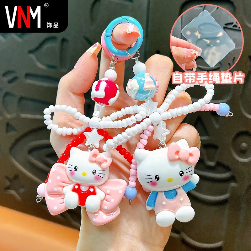 

Новый Kawaii Sanrio HelloKitty брелок аниме мультфильм креативный новый бант милая красота школьный кулон автомобильный брелок аксессуар подарок