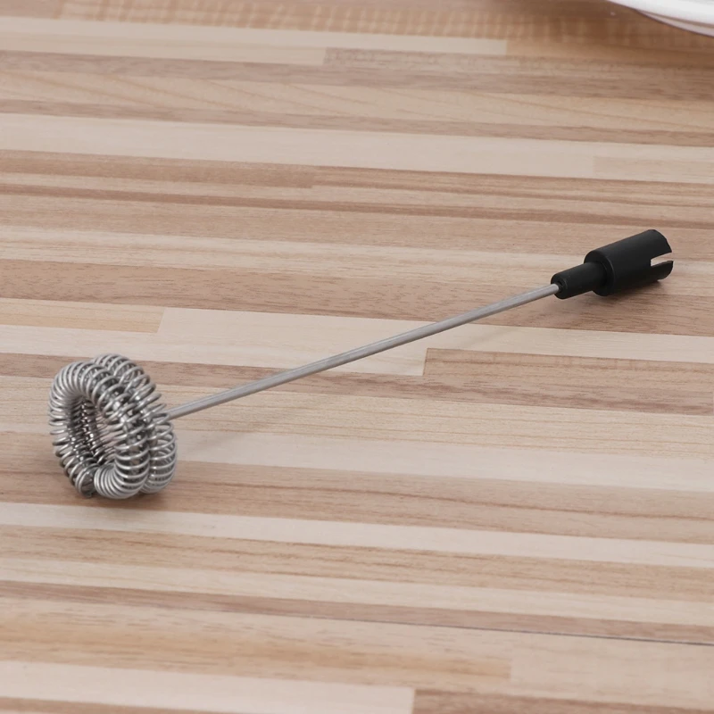 強力な電動ミルク泡立て器 2 個ステンレス鋼スプリング泡立て器泡メーカードロップシップ