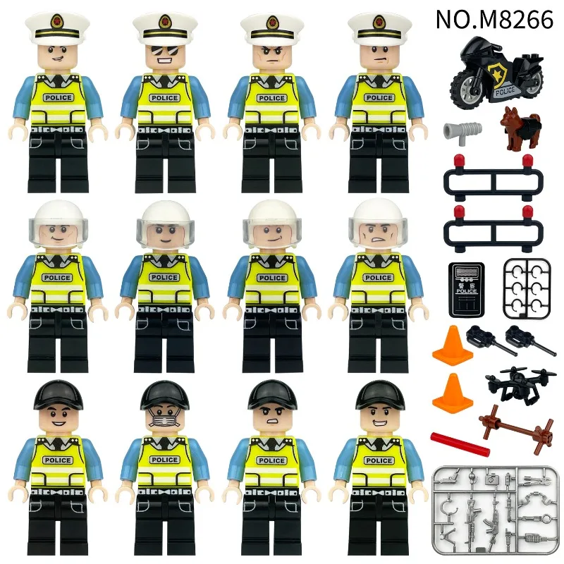 

M8262 M8266 Thunder Action Group Figurine Children Assemble Small Particle Building Block Toys